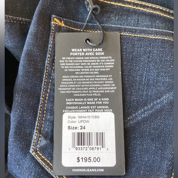 Hudson Los Angeles Holly Skinny High-Rise Jeans, size 24 - Picture 8 of 11